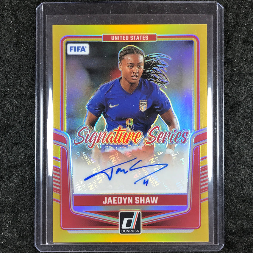 2024-25 Donruss Soccer JAEDYN SHAW Signature Series Auto Gold 5/10