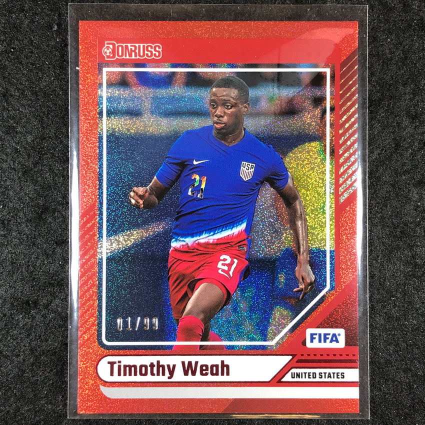 2024-25 Donruss Soccer TIMOTHY WEAH Base Red 1/99 #7