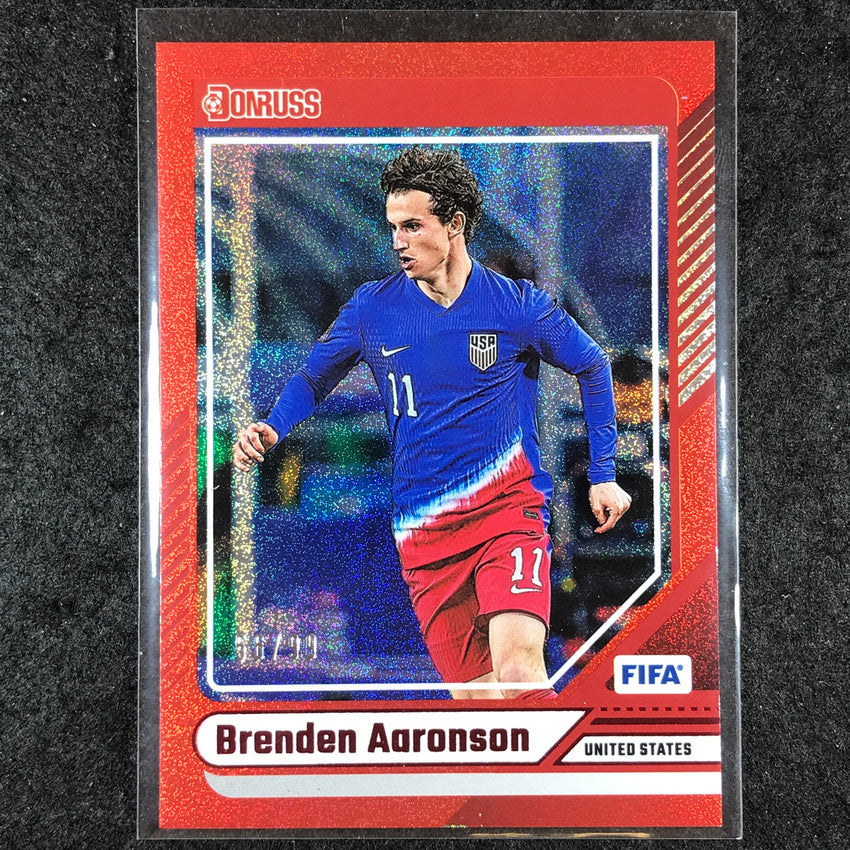 2024-25 Donruss Soccer BRENDEN AARONSON Base Red 56/99 #11