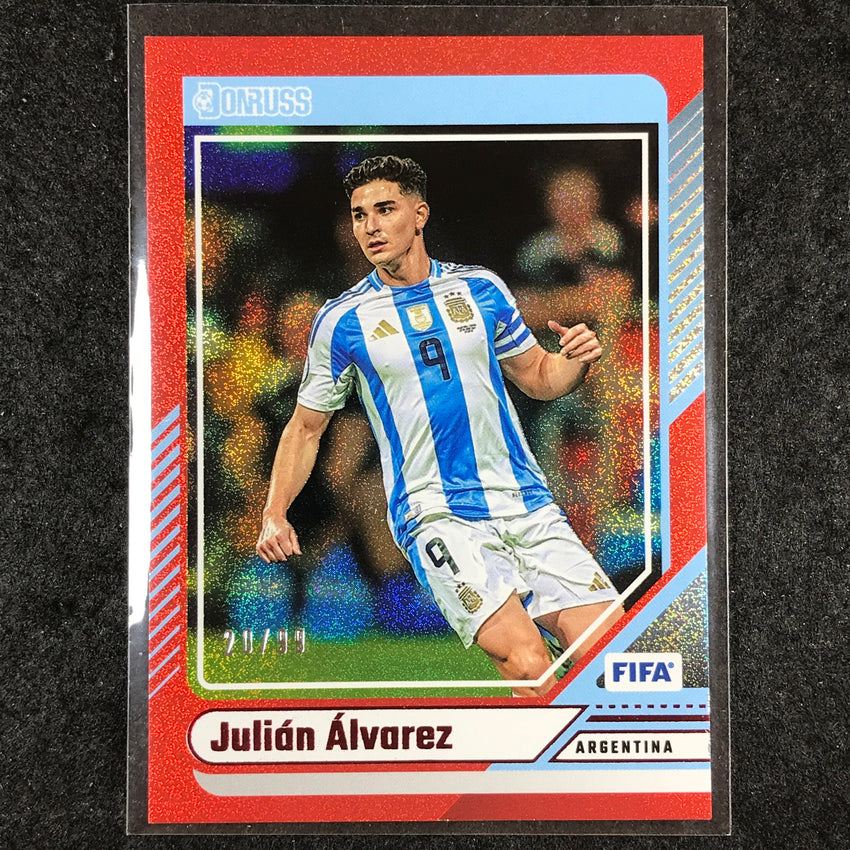 2024-25 Donruss Soccer JULIAN ALVAREZ Base Red 20/99 #69