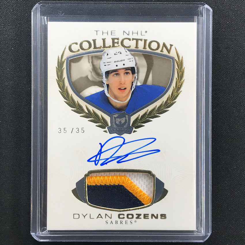 2020-21 The Cup Dylan Cozens The NHL Collection Relic Patch Auto 35/35-Cherry Collectables
