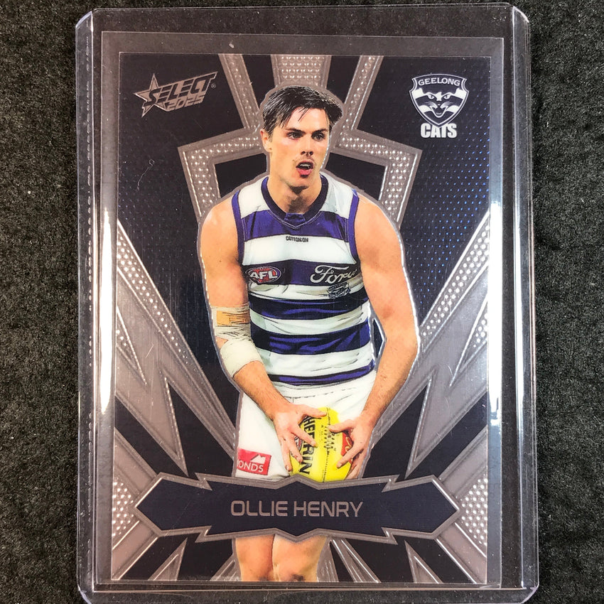 2025 Select AFL Footy Stars OLLIE HENRY Thunderbolt Gold Logo 85/399 #79