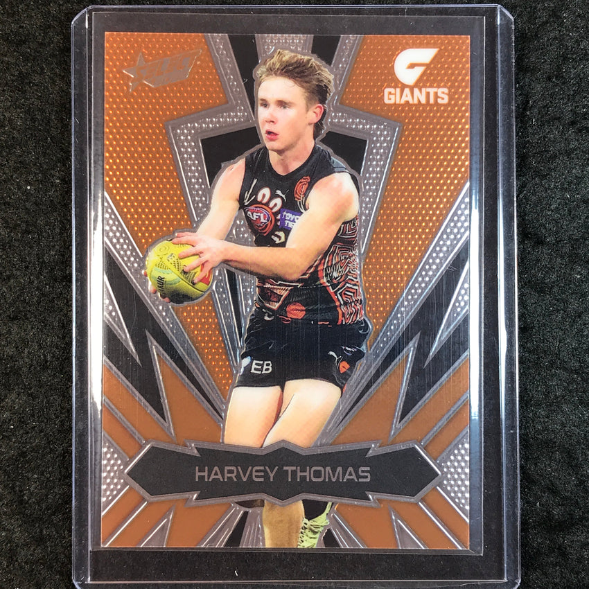 2025 Select AFL Footy Stars HARVEY THOMAS Thunderbolt Gold Logo 154/399 #95