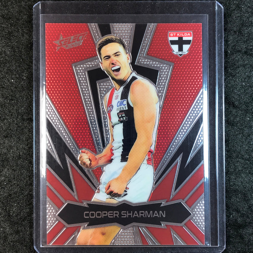 2025 Select AFL Footy Stars COOPER SHARMAN Thunderbolt Gold Logo 376/399 #175