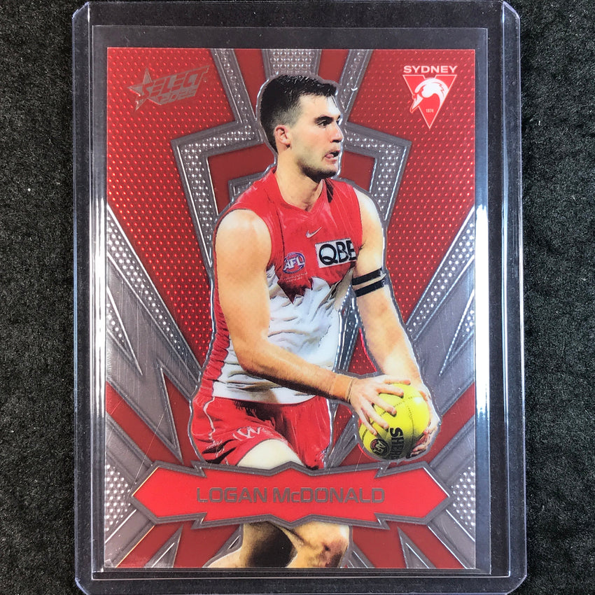 2025 Select AFL Footy Stars LOGAN MCDONALD Thunderbolt Gold Logo 180/399 #187