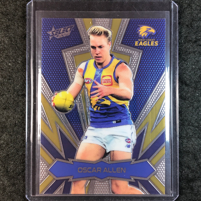 2025 Select AFL Footy Stars OSCAR ALLEN Thunderbolt Gold Logo 252/399 #193