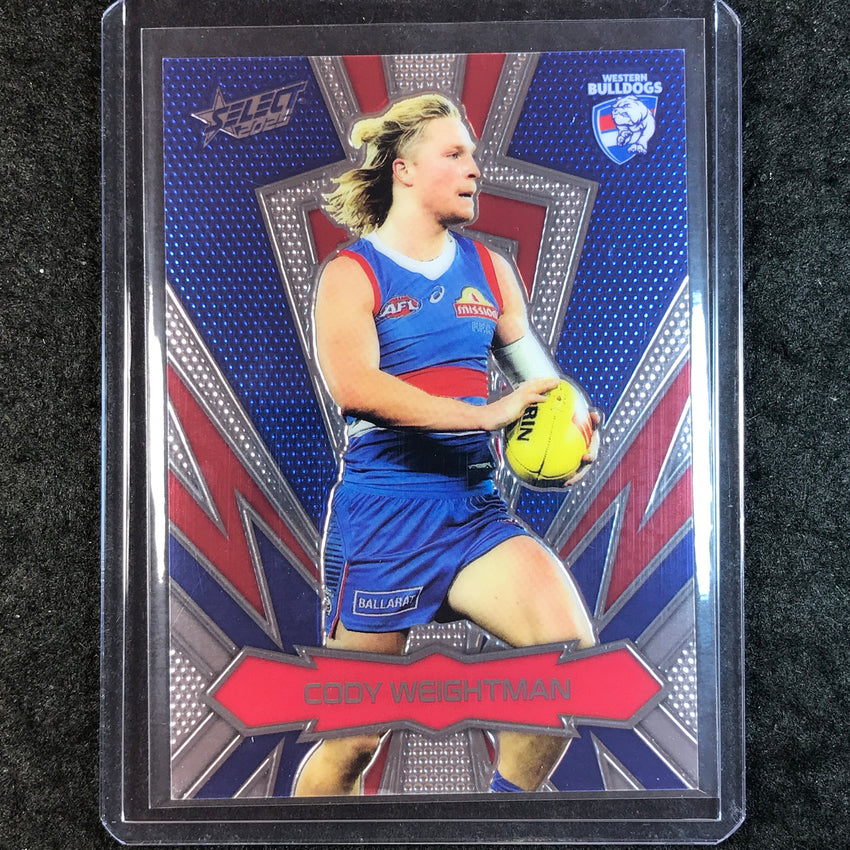 2025 Select AFL Footy Stars CODY WEIGHTMAN Thunderbolt Gold Logo 93/399 #215