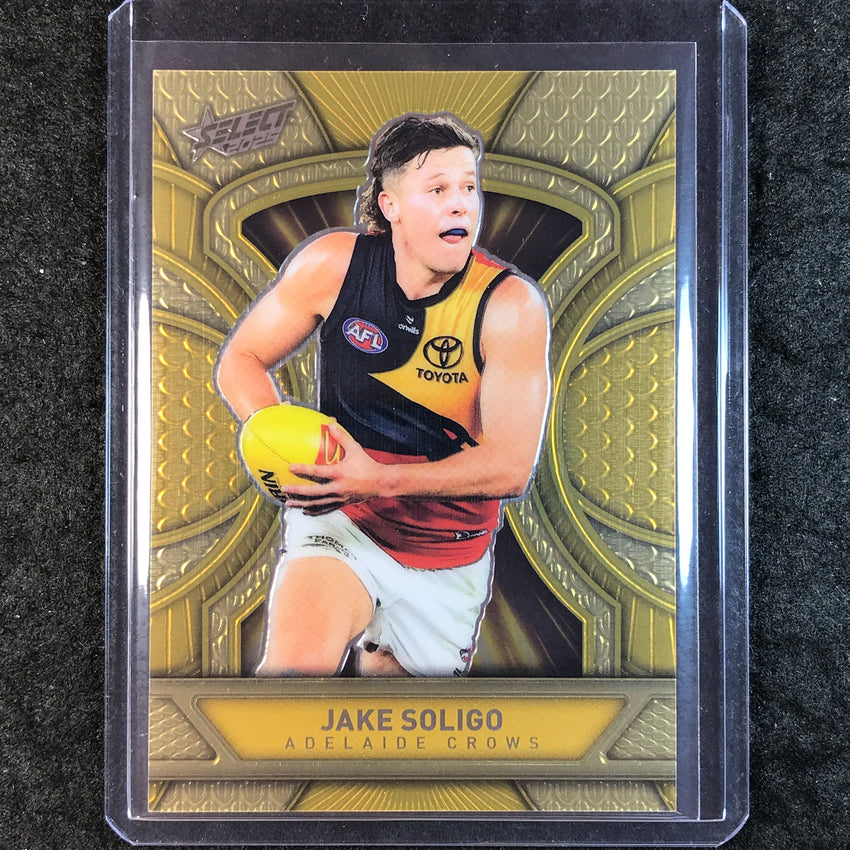2025 Select AFL Footy Stars JAKE SOLIGO Dragon Scales Refractor Gold 40/399 #12