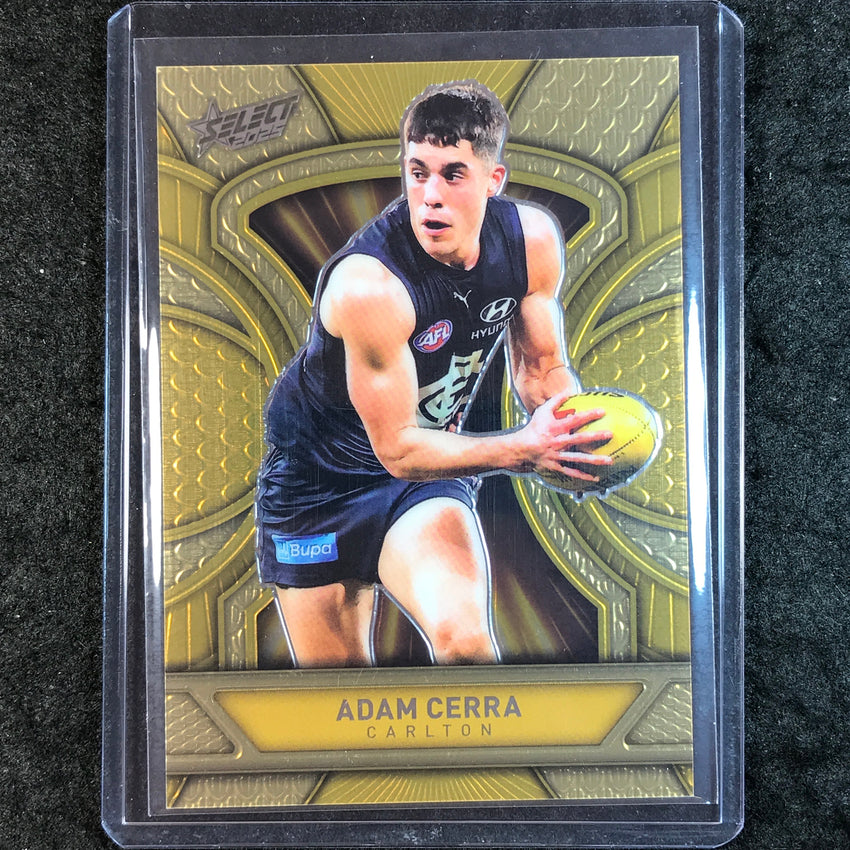 2025 Select AFL Footy Stars ADAM CERRA Dragon Scales Refractor Gold 344/399 #26