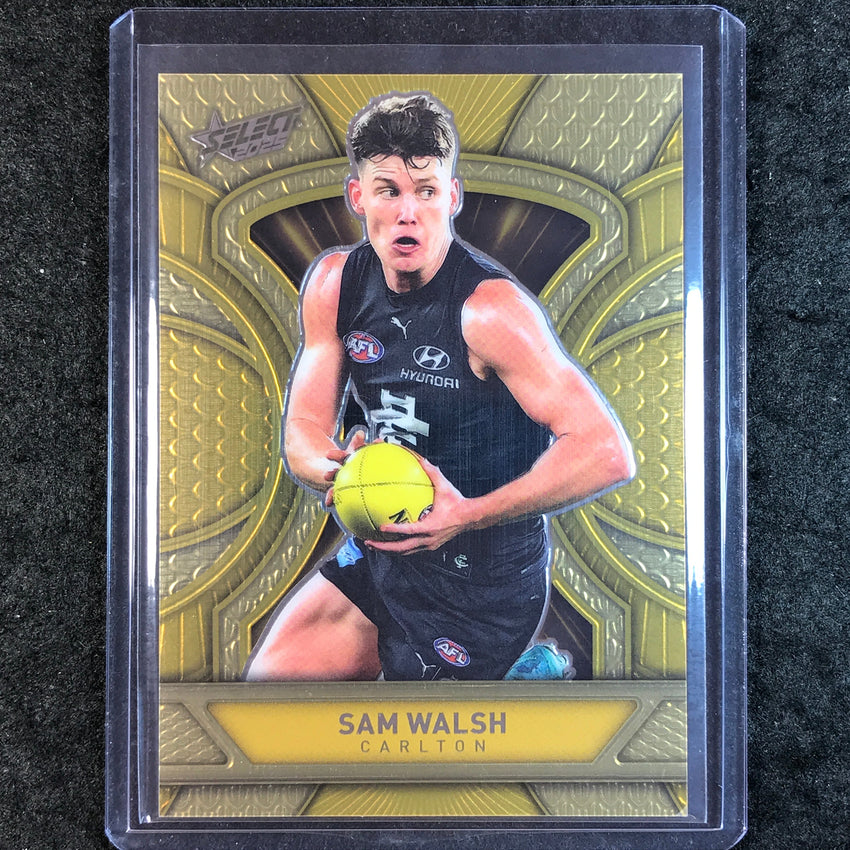 2025 Select AFL Footy Stars SAM WALSH Dragon Scales Refractor Gold 94/399 #35