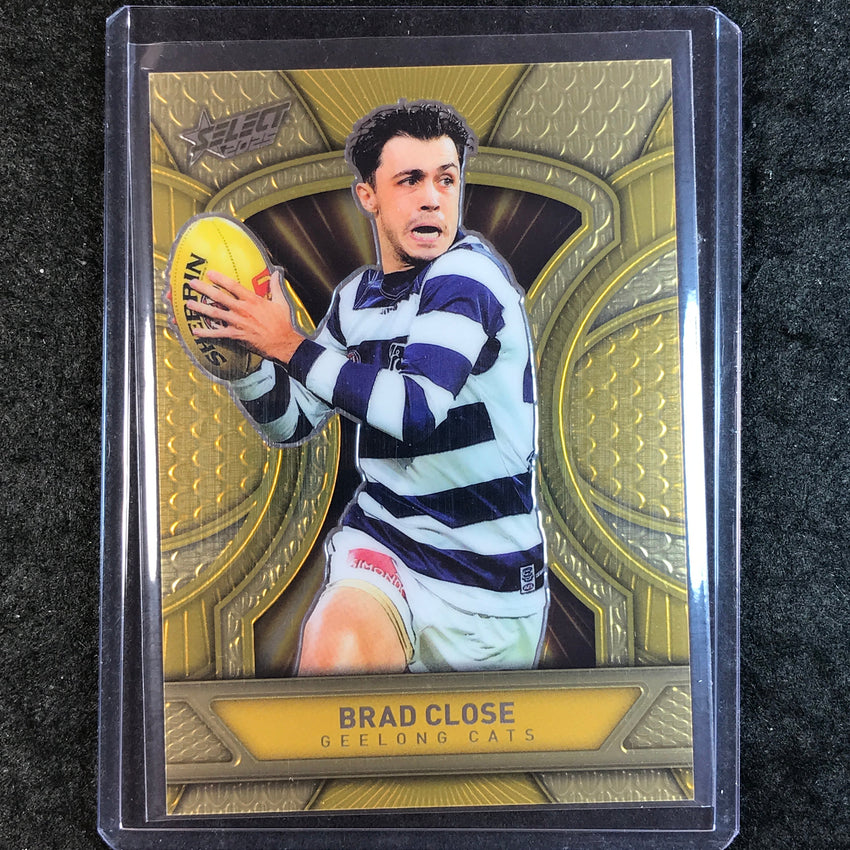 2025 Select AFL Footy Stars BRAD CLOSE Dragon Scales Refractor Gold 122/399 #74