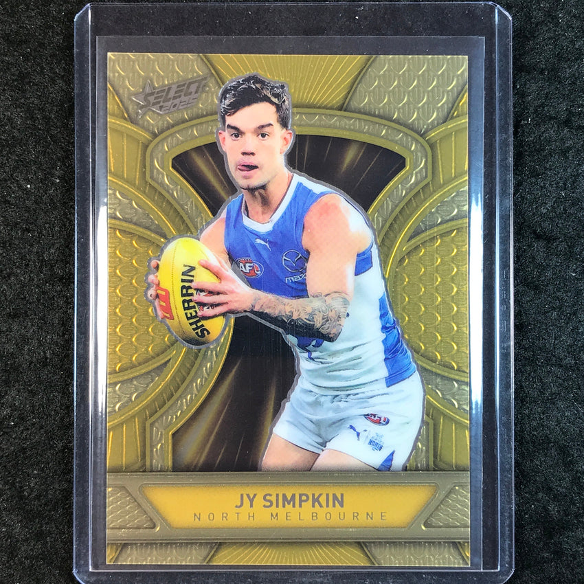 2025 Select AFL Footy Stars JY SIMPKIN Dragon Scales Refractor Gold 345/399 #143