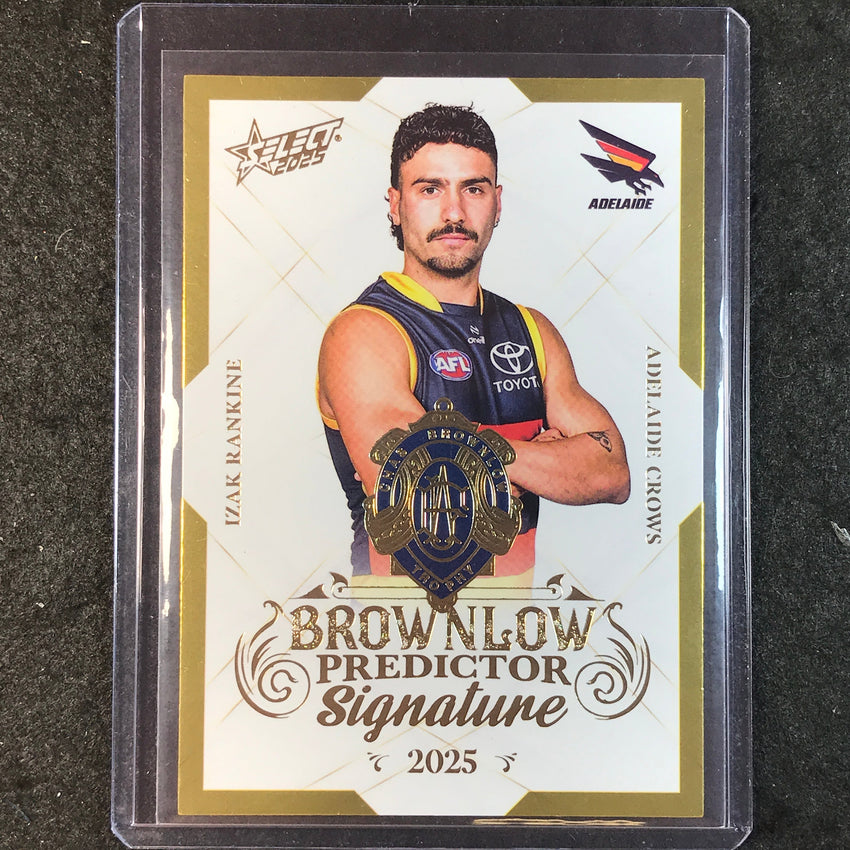 2025 Select AFL Footy Stars IZAK RANKINE Brownlow Predictor Signature 101/220