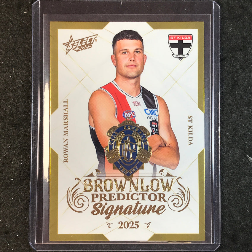 2025 Select AFL Footy Stars ROWAN MARSHALL Brownlow Predictor Signature 99/220