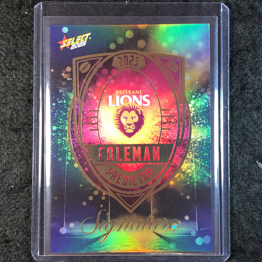 2025 Select AFL Footy Stars BRISBANE LIONS Coleman Predictor Signature 60/220