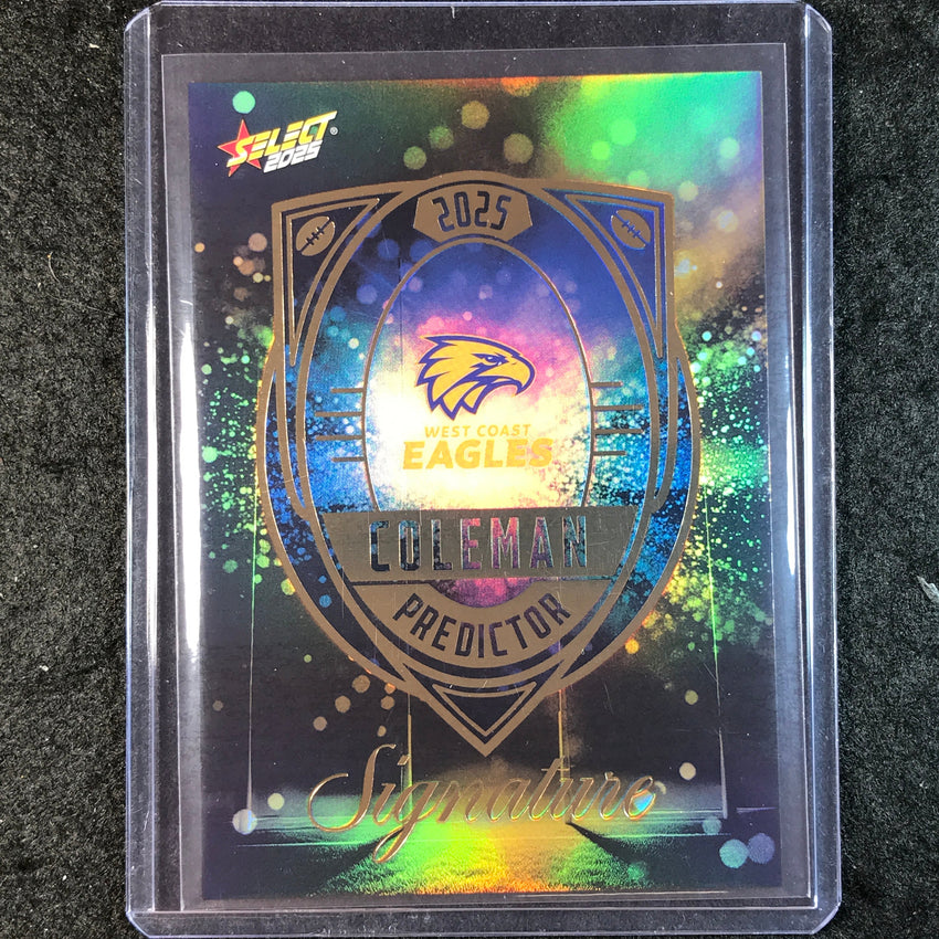 2025 AFL Footy Stars WEST COAST EAGLES Coleman Predictor Signature 195/220