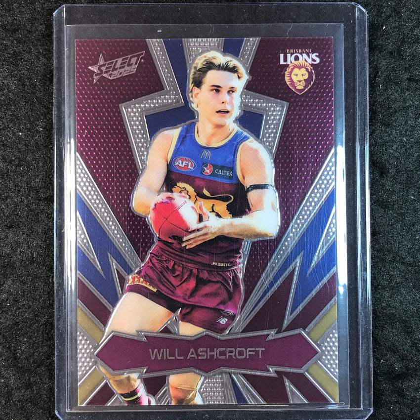 2025 Select AFL Footy Stars WILL ASHCROFT Thunderbolt Gold Logo 93/399 #14