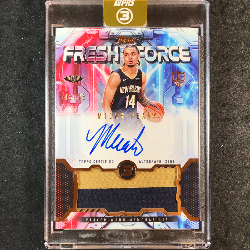 2025-26 Topps Three MICAH PEAVY Fresh Force Rookie Relic Autos Bronze 16/25
