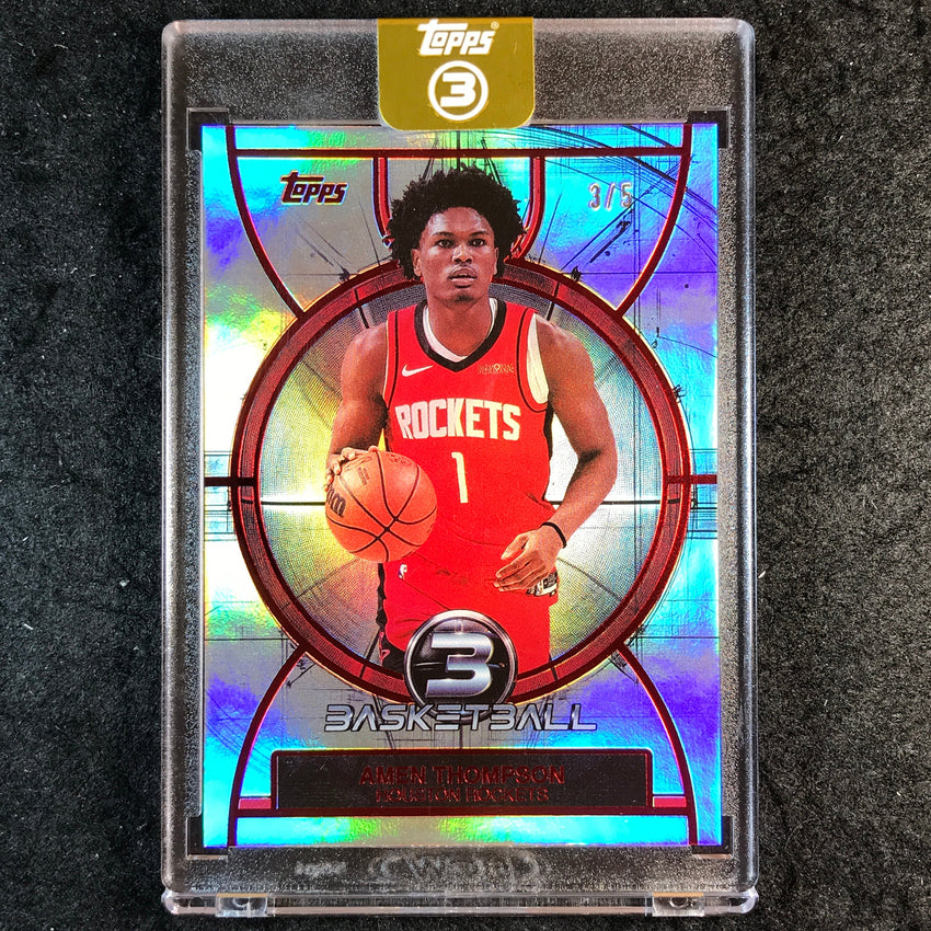 2025-26 Topps Three AMEN THOMPSON Base Red 3/5 #5