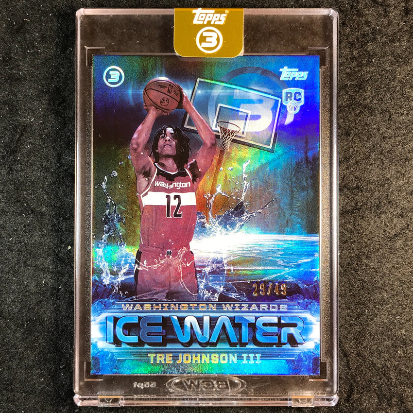 2025-26 Topps Three TRE JOHNSON III Ice Water Rookie 29/49