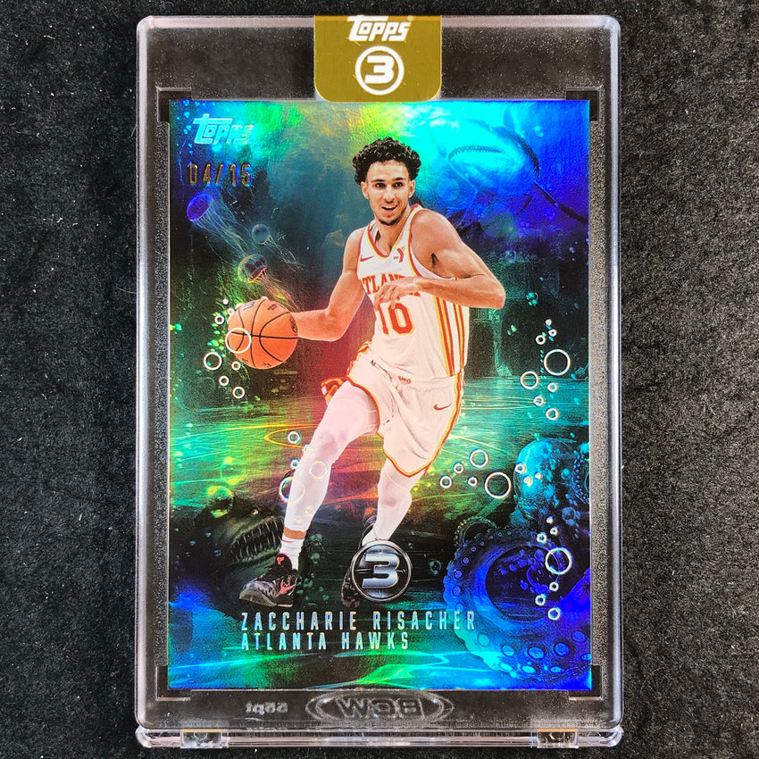 2025-26 Topps Three ZACCHARIE RISACHER Monsters of the Deep 4/15