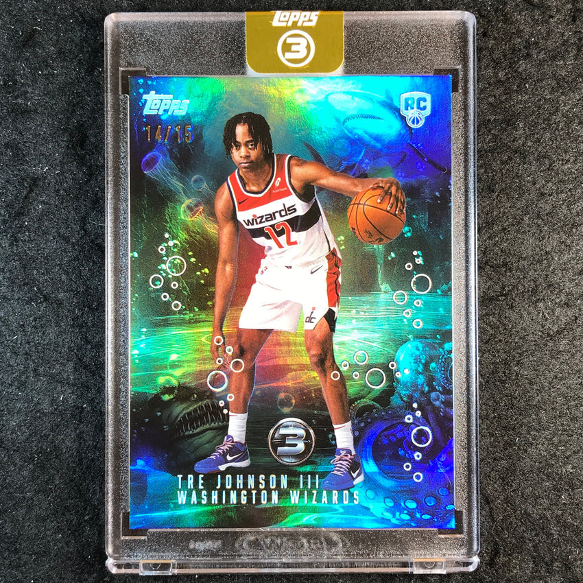 2025-26 Topps Three TRE JOHNSON III Monsters of the Deep Rookie 14/15