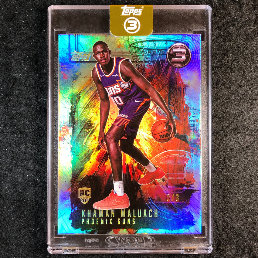 2025-26 Topps Three KHAMAN MALUACH The Paint Rookie Gold 3/3