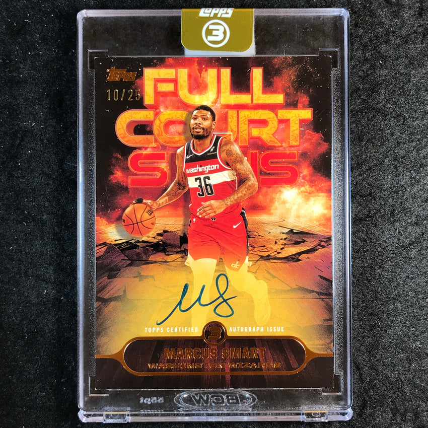 2025-26 Topps Three MARCUS SMART Full Court Signs Auto Bronze 10/25