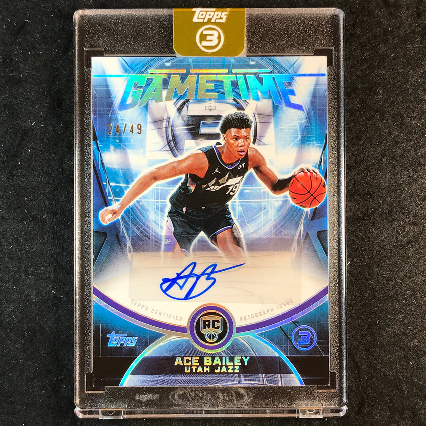 2025-26 Topps Three ACE BAILEY Game Time Graphs Rookie Auto Silver 24/49