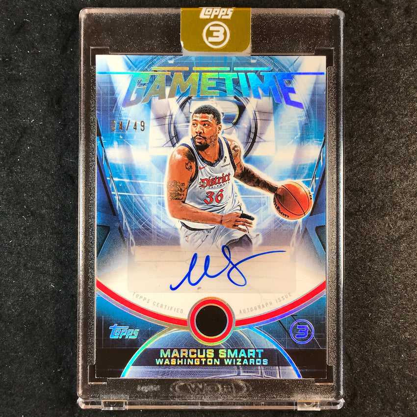 2025-26 Topps Three MARCUS SMART Game Time Graphs Auto Silver 4/49