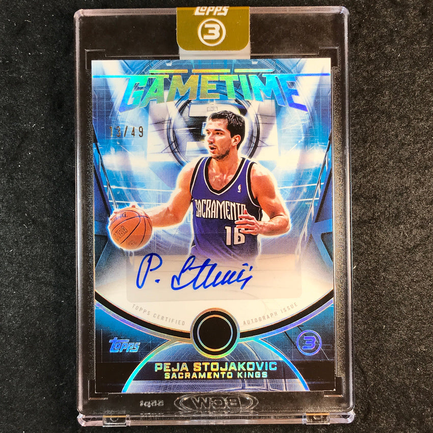 2025-26 Topps Three PEJA STOJAKOVIC Game Time Graphs Auto Silver 13/49
