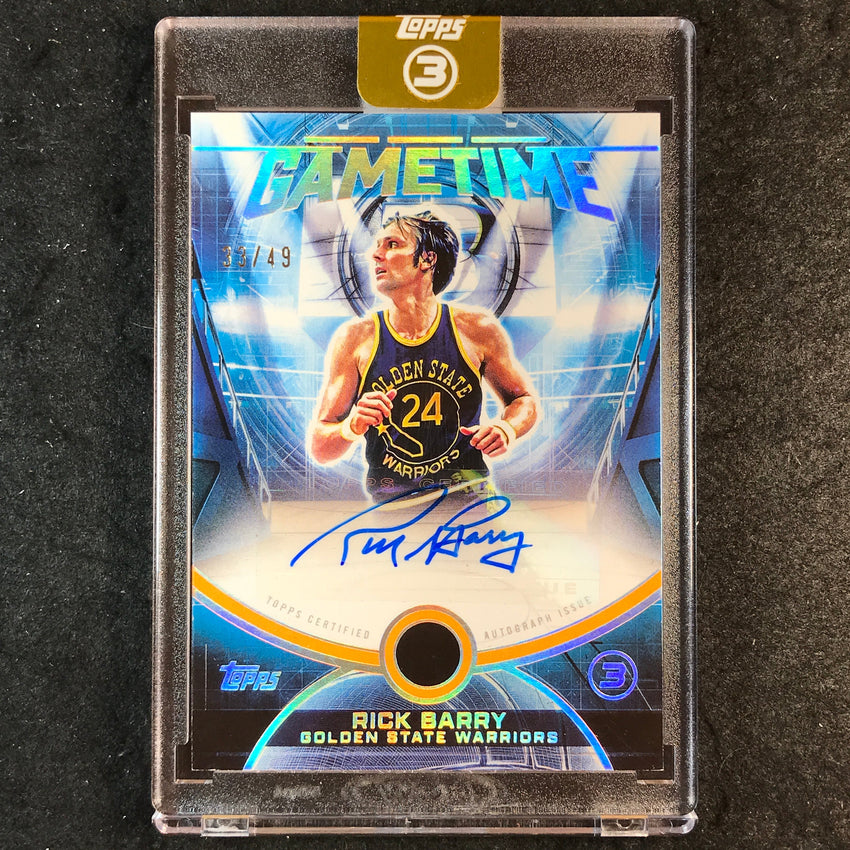 2025-26 Topps Three RICK BARRY Game Time Graphs Auto Silver 33/49