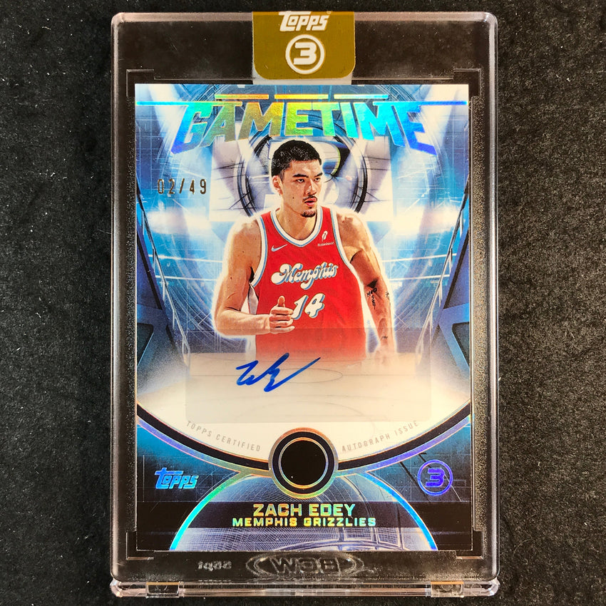 2025-26 Topps Three ZACH EDEY Game Time Graphs Auto Silver 3/49