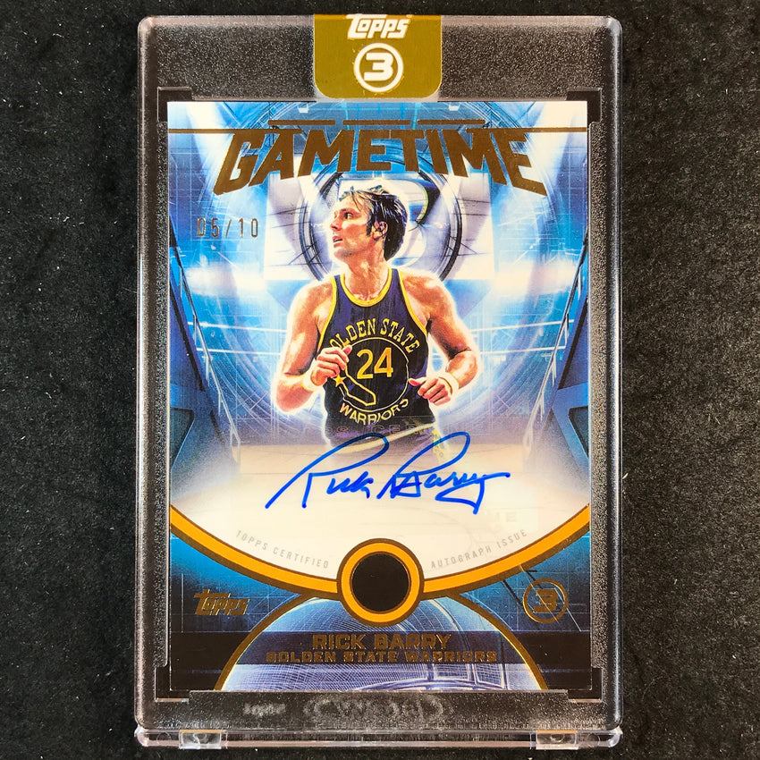 2025-26 Topps Three RICK BARRY Game Time Graphs Auto Gold 5/10