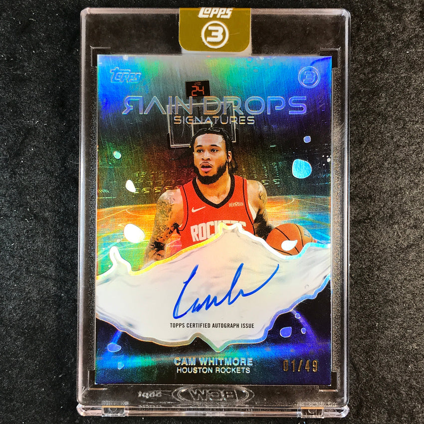 2025-26 Topps Three CAM WHITMORE Raindrops Signatures Auto Silver 1/49