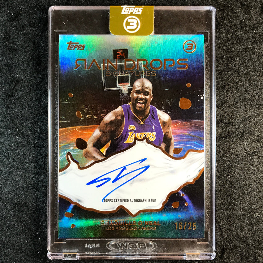2025-26 Topps Three SHAQUILLE O'NEAL Raindrops Signatures Auto Bronze 16/25