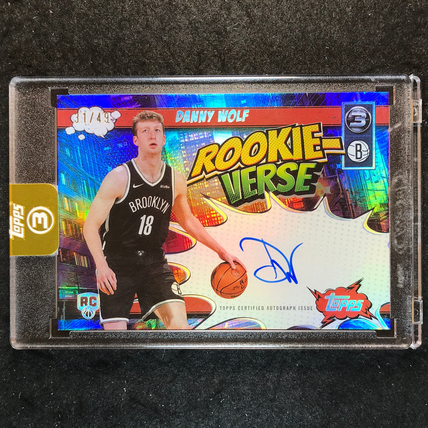 2025-26 Topps Three DANNY WOLF Rookie-Verse Signatures Auto Silver 31/49