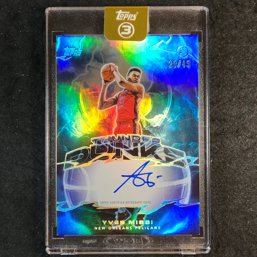 2025-26 Topps Three YVES MISSI Thunder Dunks Signatures Auto Silver 29/49