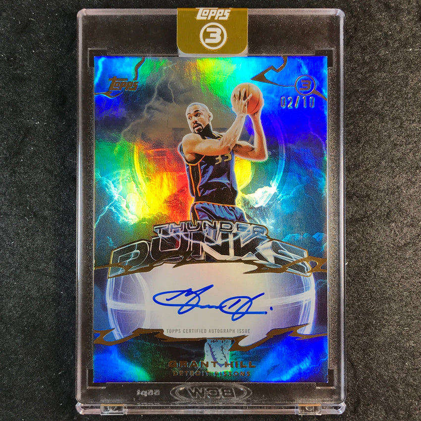 2025-26 Topps Three GRANT HILL Thunder Dunks Signatures Auto Gold 2/10