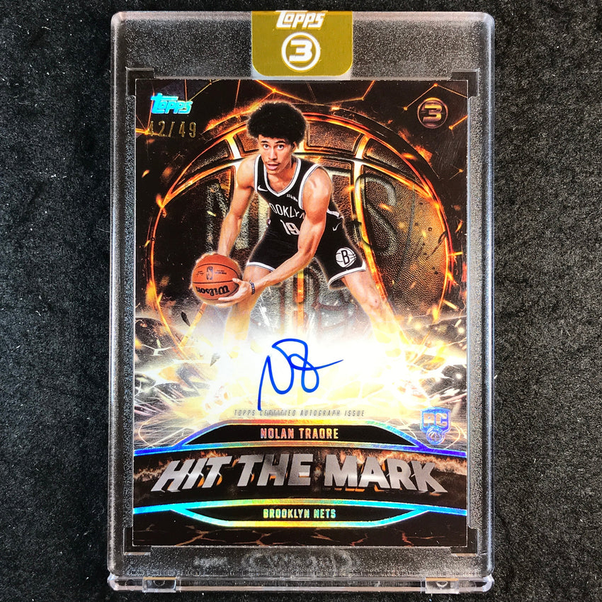 2025-26 Topps Three NOLAN TRAORE Hit the Mark Rookie Auto 42/49