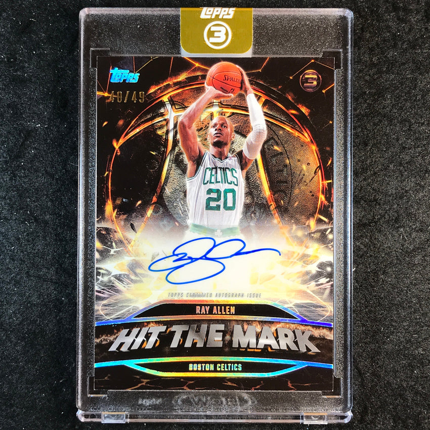 2025-26 Topps Three RAY ALLEN Hit the Mark Auto 40/49