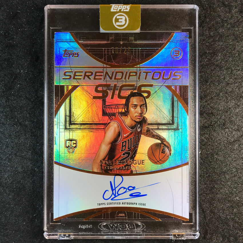 2025-26 Topps Three NOA ESSENGUE Serendipitous Sigs Rookie Auto Bronze 10/25