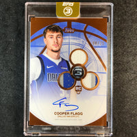 2025-26 Topps Three COOPER FLAGG Rookie 3 Patch Auto Vertical Bronze 8/25