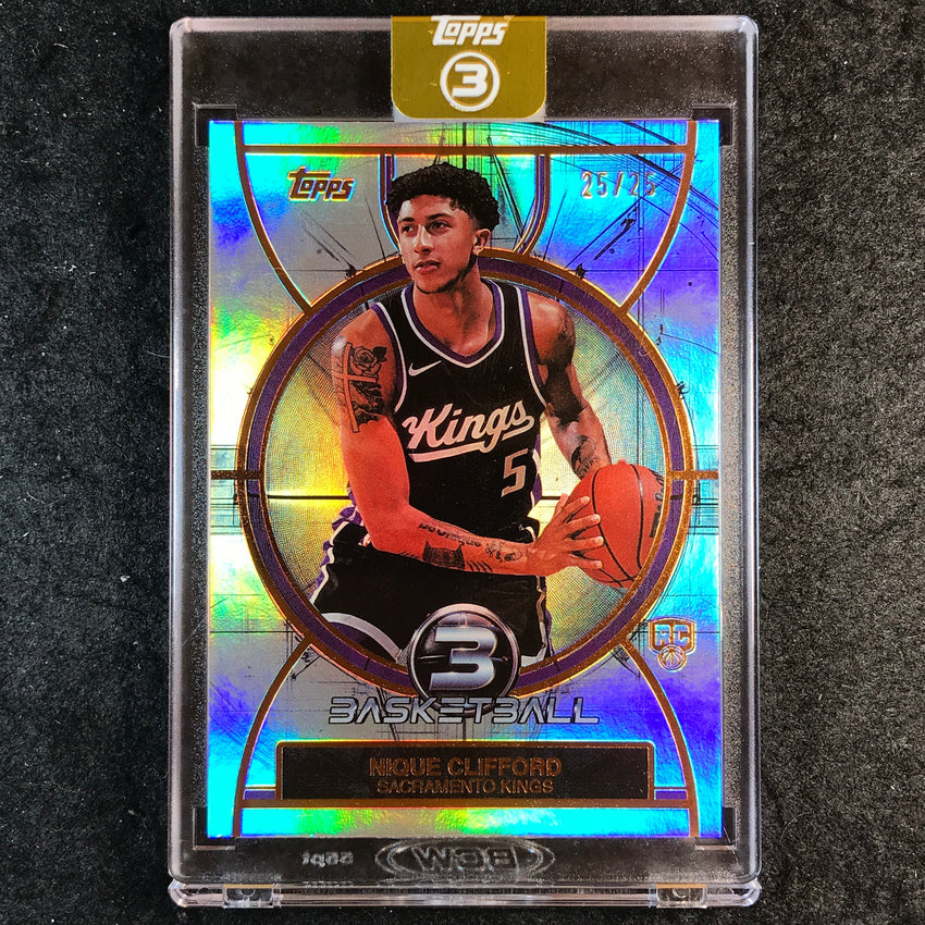 2025-26 Topps Three NIQUE CLIFFORD Rookie Base Bronze 25/25 #84