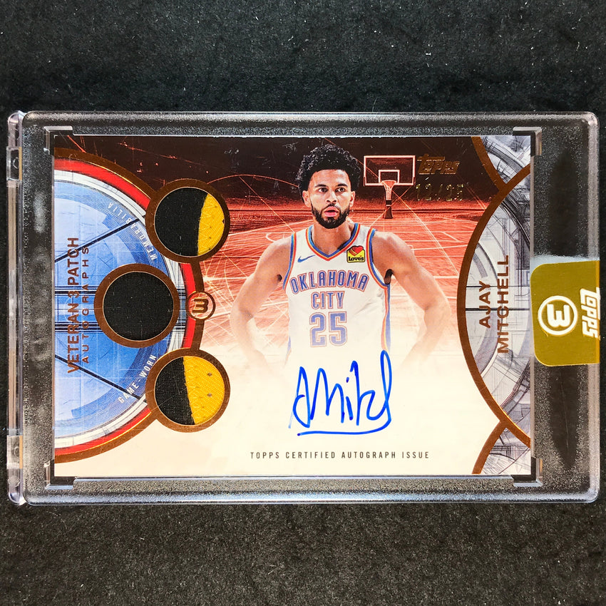 2025-26 Topps Three AJAY MITCHELL Veteran 3 Patch Auto Bronze 12/25