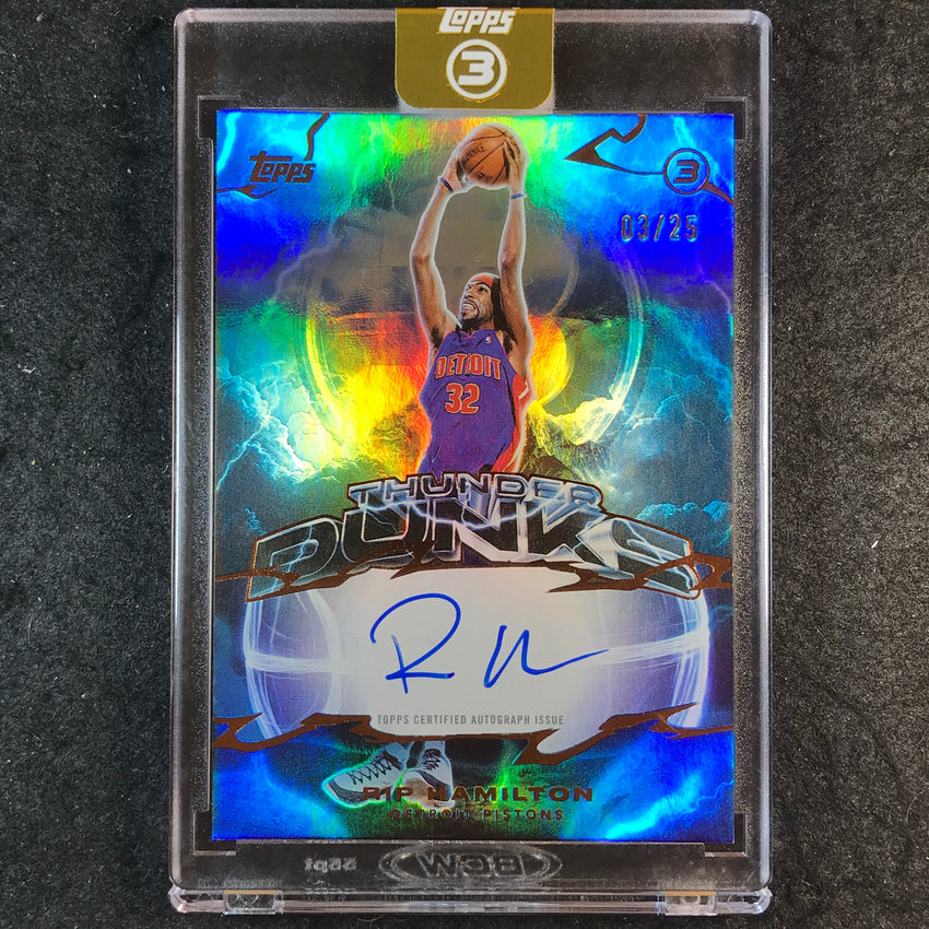 2025-26 Topps Three RIP HAMILTON Thunderdunk Signatures Auto Bronze 3/25