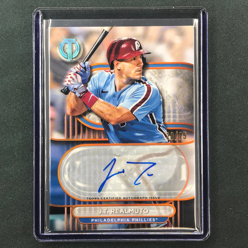 2024 Topps Tribute Mlb J.t. Realmuto Tribute Auto Orange 20/25