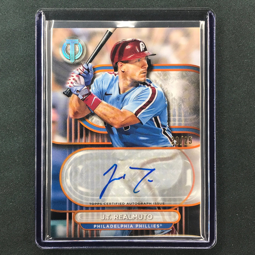 2024 Topps Tribute Mlb J.t. Realmuto Tribute Auto Orange 23/25