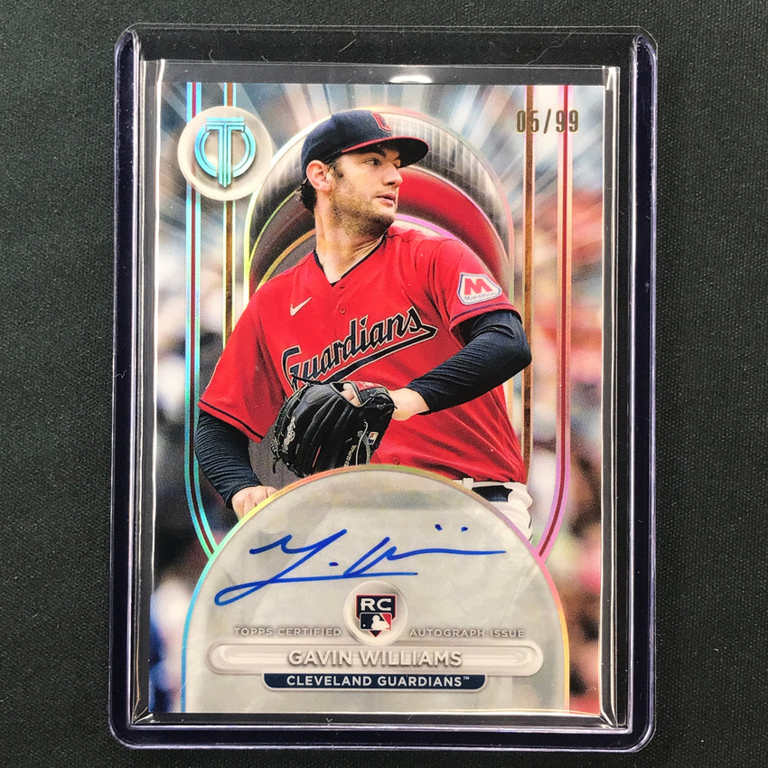2024 Topps Tribute Mlb Gavin Williams League Inauguration Rookie Auto 5/99
