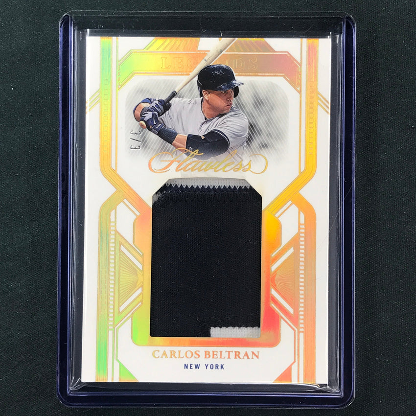 2023 Flawless Mlb Carlos Beltran Legends Jumbo Material Jersey Gold 3/3